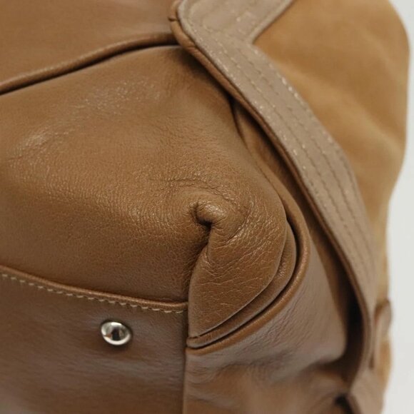 Salvatore Ferragamo Hand Bag Leather Brown Silver Auth BA5508 - Picture 14 of 16